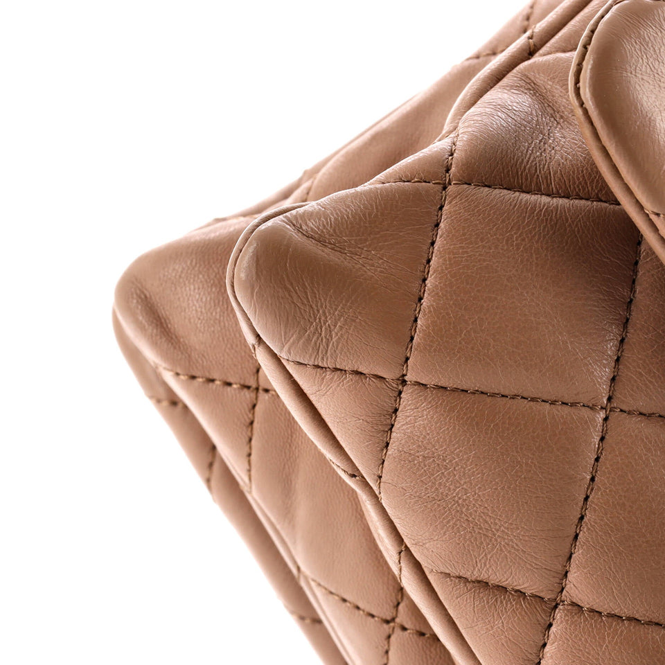 All Slide Long Flap Bag Quilted Lambskin Small