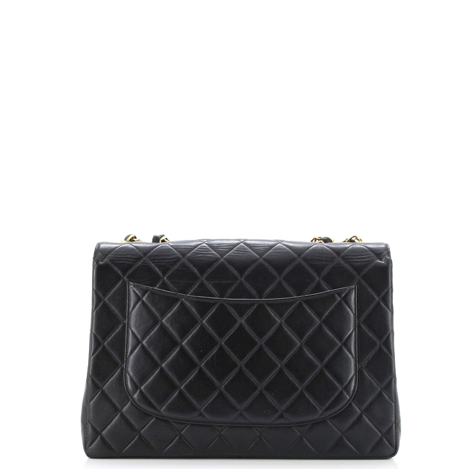 Vintage Classic Single Flap Bag Quilted Lambskin Jumbo