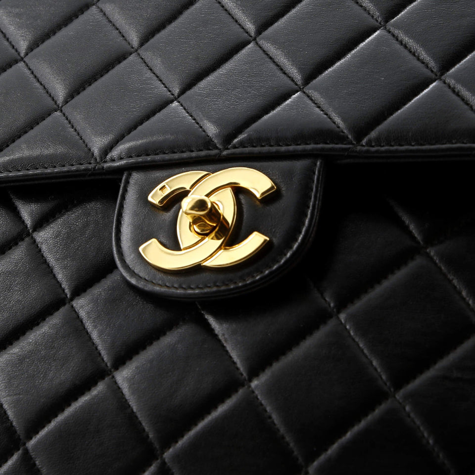 Vintage Classic Single Flap Bag Quilted Lambskin Jumbo