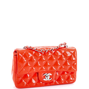 Classic Single Flap Bag Quilted Patent Mini