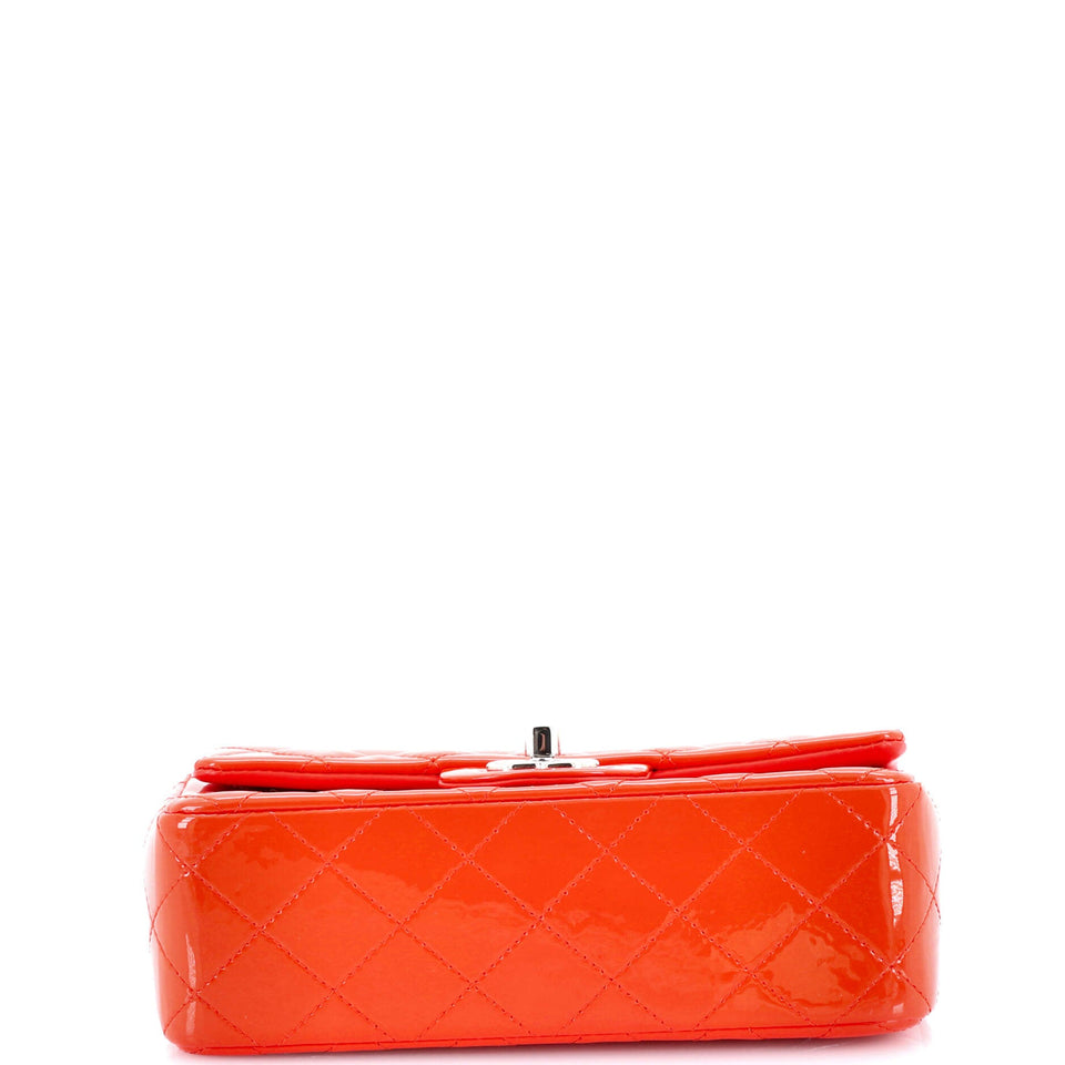 Classic Single Flap Bag Quilted Patent Mini