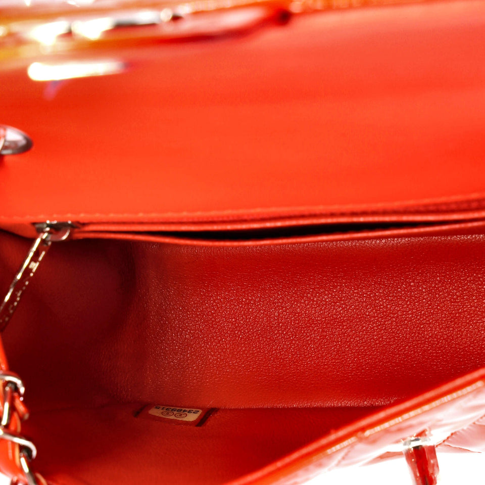 Classic Single Flap Bag Quilted Patent Mini