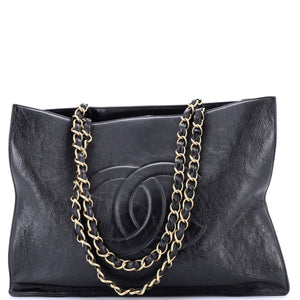 Timeless CC Chain Shopping Tote Shiny Aged Calfskin Large