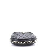Chain Around Hobo Pouch Quilted Lambskin Mini
