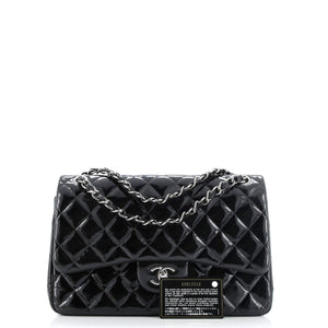 Classic Double Flap Bag Quilted Patent Jumbo