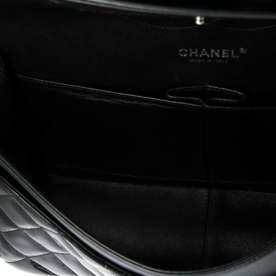 Classic Double Flap Bag Quilted Patent Jumbo