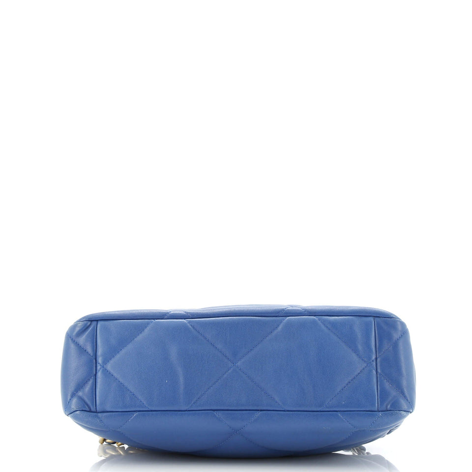 19 Flap Bag Quilted Leather Large