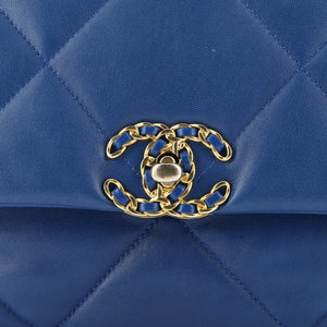 19 Flap Bag Quilted Leather Large