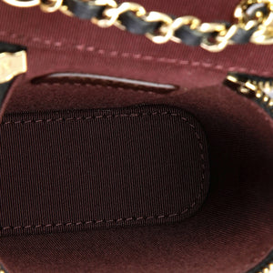 Vertical Classic Vanity Case with Chain Quilted Caviar Mini