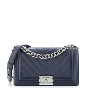 Boy Flap Bag Chevron Lambskin Old Medium