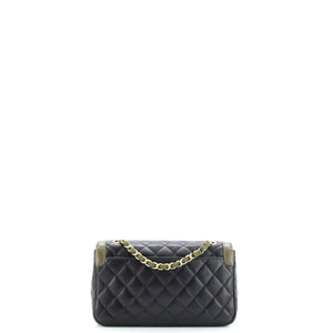 Two Tone Flap Bag Quilted Lambskin Small