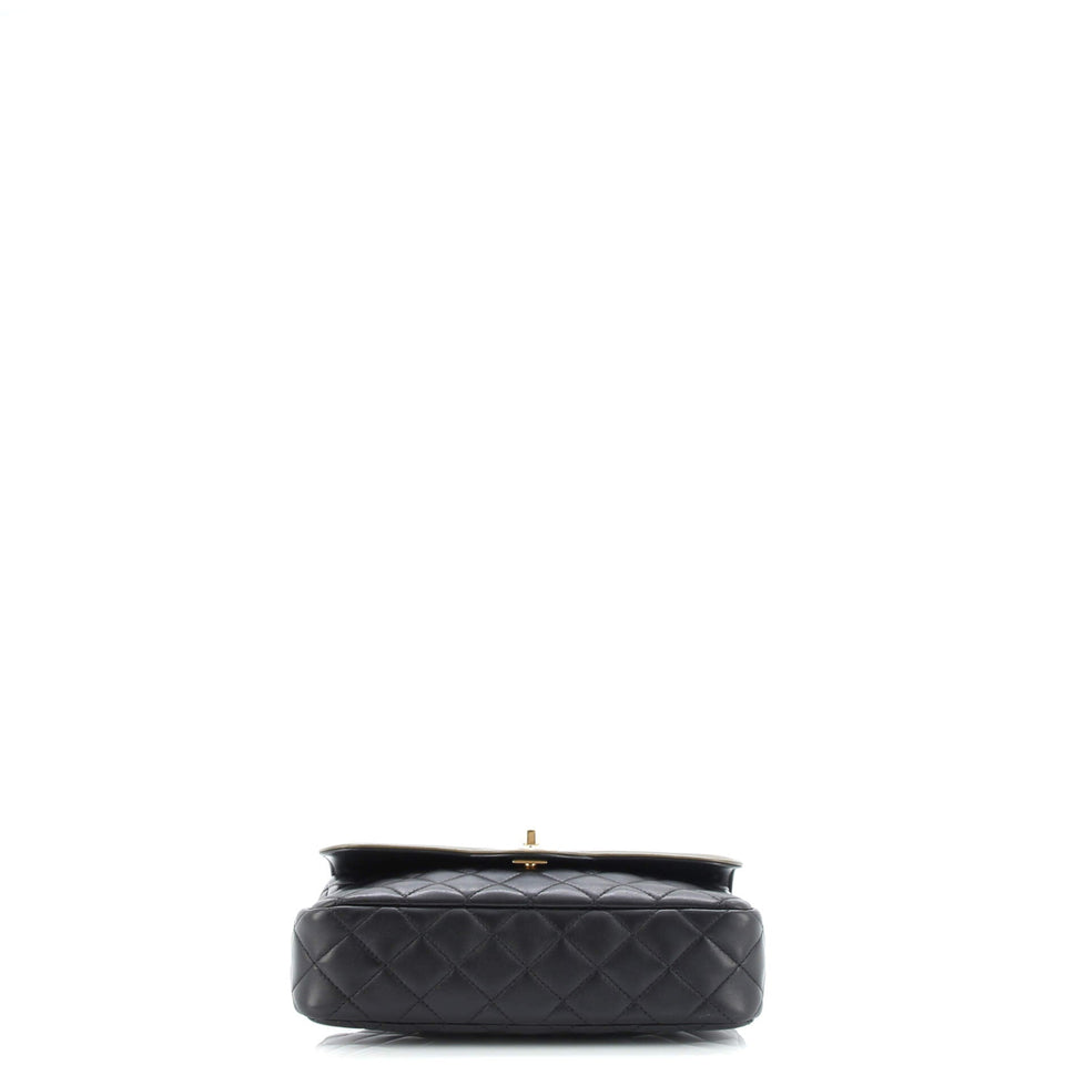 Two Tone Flap Bag Quilted Lambskin Small