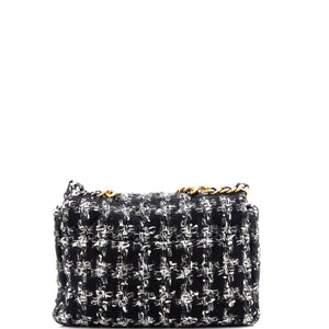 19 Flap Bag Quilted Tweed Large