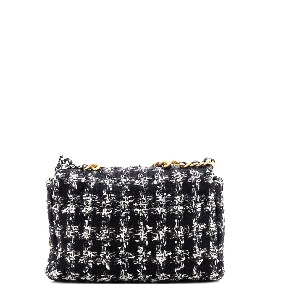 19 Flap Bag Quilted Tweed Large