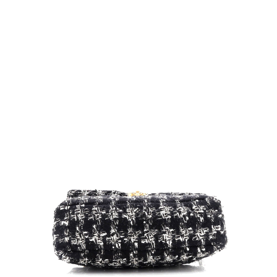 19 Flap Bag Quilted Tweed Large