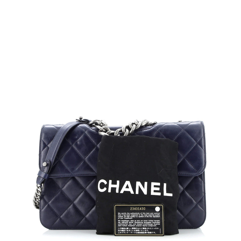 Perfect Edge Flap Bag Quilted Calfskin Jumbo