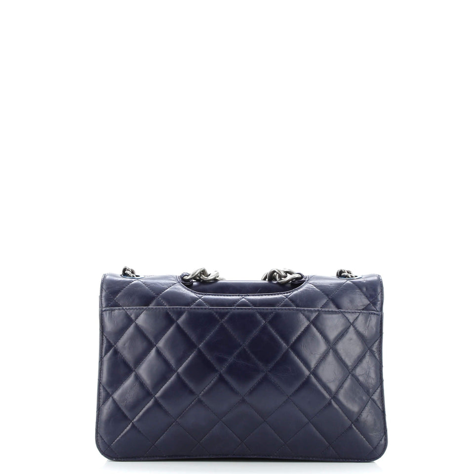 Perfect Edge Flap Bag Quilted Calfskin Jumbo