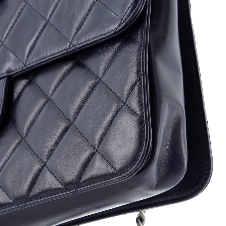 Perfect Edge Flap Bag Quilted Calfskin Jumbo
