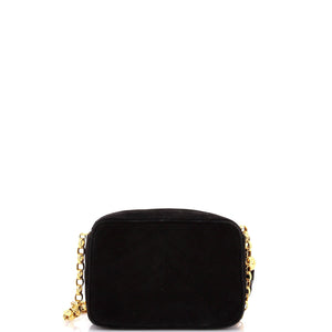 Vintage Front Pocket Camera Bag Chevron Suede Small