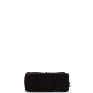 Vintage Front Pocket Camera Bag Chevron Suede Small