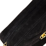 Vintage Front Pocket Camera Bag Chevron Suede Small
