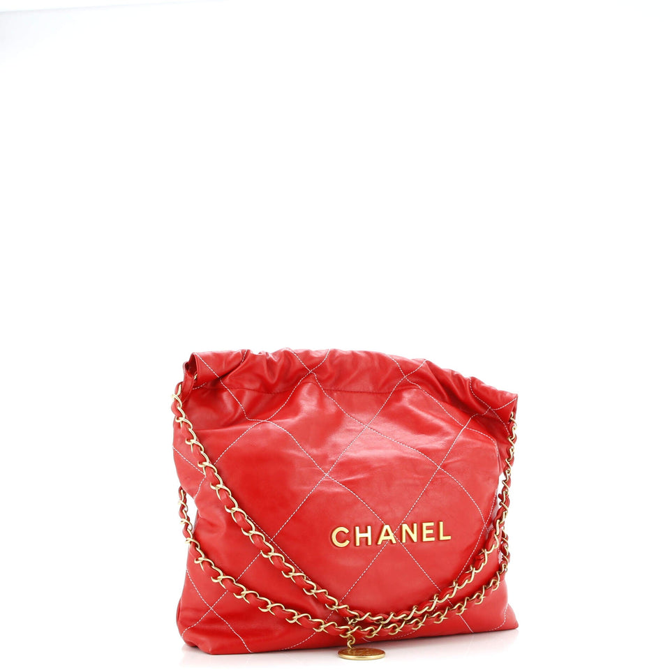 22 Chain Hobo Quilted Calfskin Small