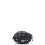 Denim Mood Chain Bucket Bag Logo Printed Quilted Fringe Denim Small