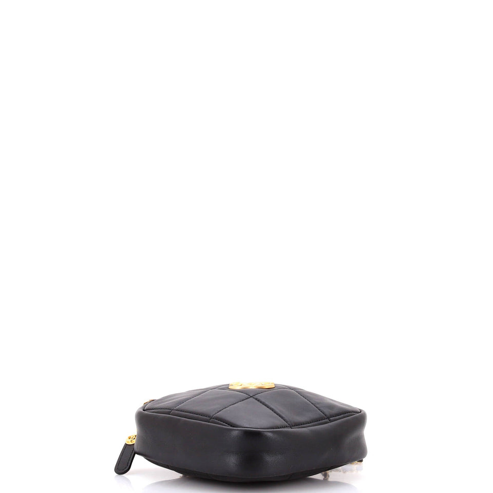 Diamond Chain Crossbody Bag Quilted Lambskin Small