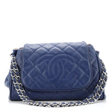 Timeless Accordion Flap Bag Quilted Caviar