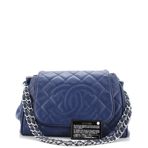 Timeless Accordion Flap Bag Quilted Caviar