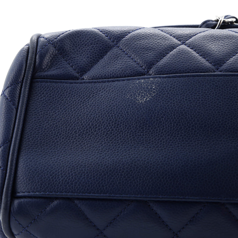 Timeless Accordion Flap Bag Quilted Caviar