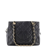 Petite Timeless Tote Quilted Caviar