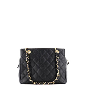 Petite Timeless Tote Quilted Caviar