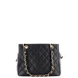 Petite Timeless Tote Quilted Caviar