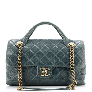 Castle Rock Flap Bag Quilted Glazed Calfskin Medium