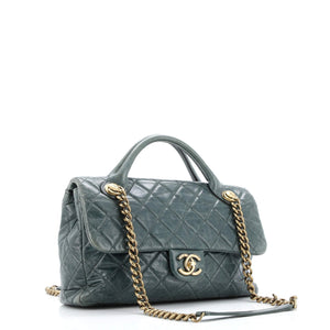Castle Rock Flap Bag Quilted Glazed Calfskin Medium