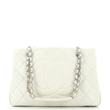 Timeless CC Shopping Tote Quilted Caviar Medium