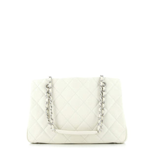 Timeless CC Shopping Tote Quilted Caviar Medium