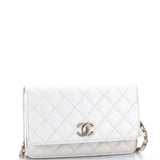 Crystal CC Wallet on Chain Quilted Caviar