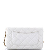 Crystal CC Wallet on Chain Quilted Caviar