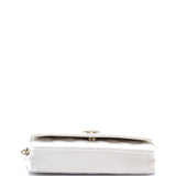 Crystal CC Wallet on Chain Quilted Caviar