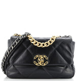 19 Flap Bag Quilted Leather Medium