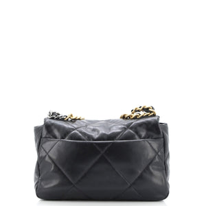 19 Flap Bag Quilted Leather Medium