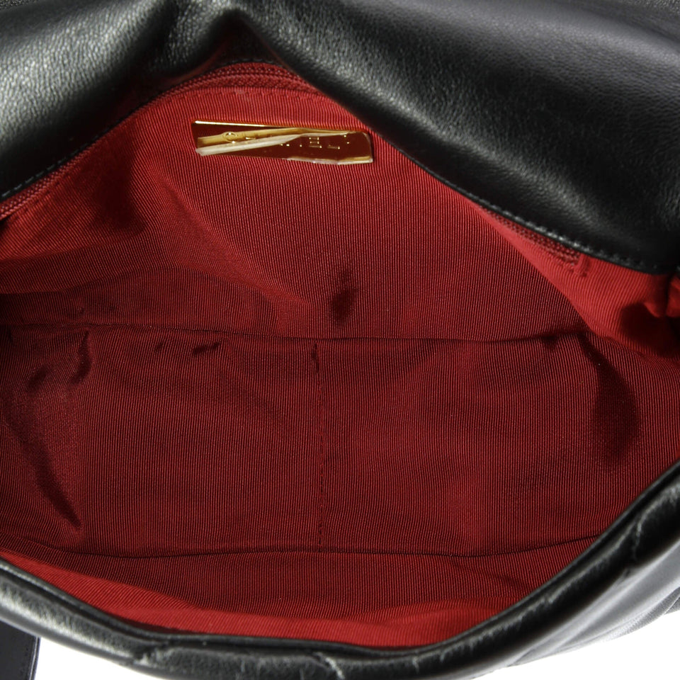 19 Flap Bag Quilted Leather Medium