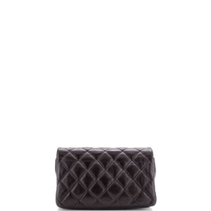Pillow Crush Flap Bag Quilted Lambskin Small