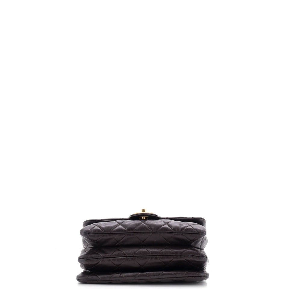 Pillow Crush Flap Bag Quilted Lambskin Small
