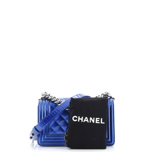 Boy Flap Bag Quilted Patent Small