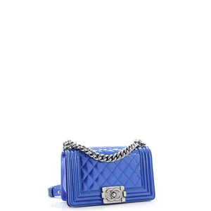 Boy Flap Bag Quilted Patent Small