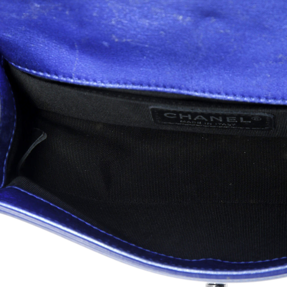 Boy Flap Bag Quilted Patent Small
