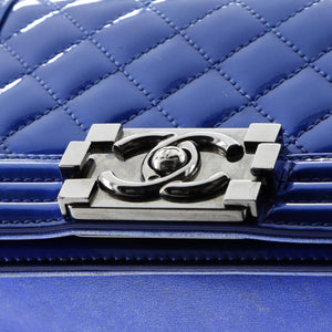 Boy Flap Bag Quilted Patent Small